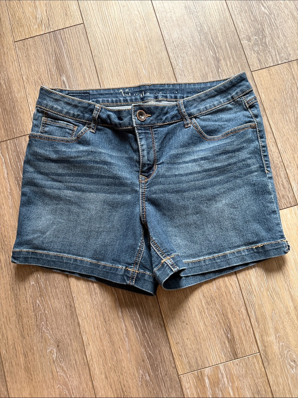 Natural Reflections Dark Blue Denim Jean Shorts